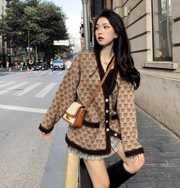 casual Sweater Coat, sweater, cardigan, new loose, Jin Zhixiu, autumn women