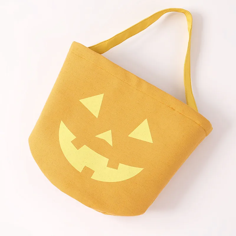 Canvas Bag Halloween Candy Bucket Festival Gift Wrap Party Favors Cartoon Pumpkin Vampire Ghost Witch Handbags Kids Candies Storage Bags HY0031