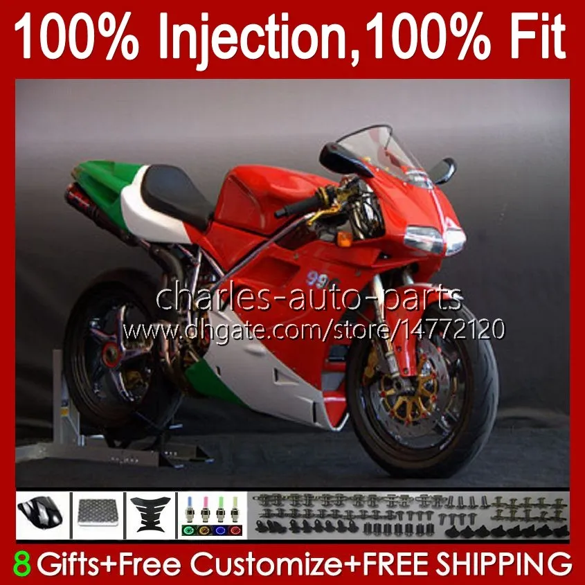 Corpo OEM per DUCATI 748R Rosso verde 853R 916R 996R 998R 94-02 42No.35 748 853 916 996 998 S R 1994 1995 1996 1997 1998 748S 853S 916S 996S 998S 99 00 01 02 Carenatura iniezione