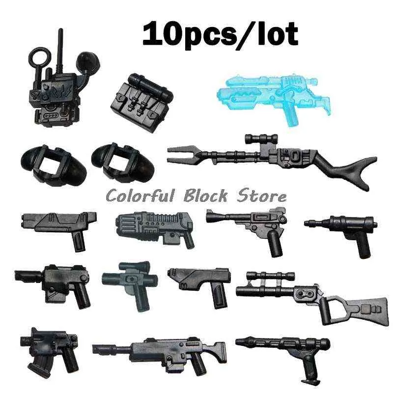 10pcs/lot Movie Game Series Weapon Gun Long Short Backpack Armor Building Block Toy Boy Puzzle MOC Birthday Children Gift New