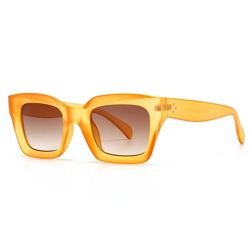 Moda gato ojo gafas de sol mujeres diseñador de la marca retro cuadrado azul púrpura gafas hembra uñas gafas de sol tonos UV400 hombres