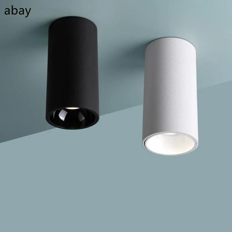 Cylindrical Perforated LED Downlights Anti glare Hallway Background Wall Light