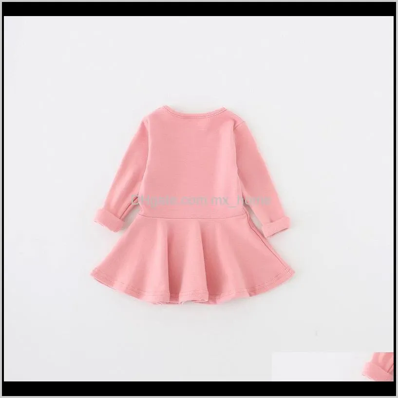 baby knee-length girls dress spring autumn cotton kids for long sleeve clothes for princess girl party