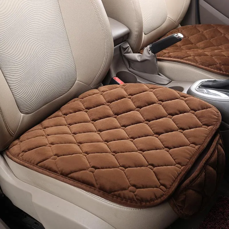 Car Seat Covers Cover Front Rear Flocking Cloth Cushion Non Slide Winter Auto Protector Mat Pad Keep Warm Universal Fit Truck Suv 2482