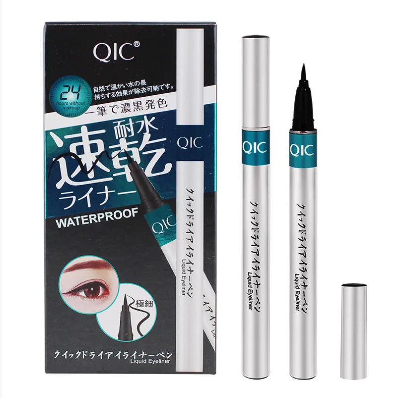 QIC Foundaton Makeup Liquid Black Eyeliner Snabbtorkande Vattentät Non-Smudge Eye Liner Pencil Långvarig Q602