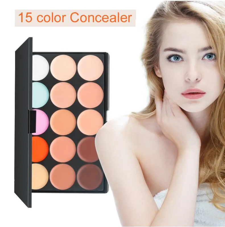 Fundación Professional Cream y Corrector de camuflaje 15 Colores Ultra Contorno Kit-Face Contorneing Palette Free Ship
