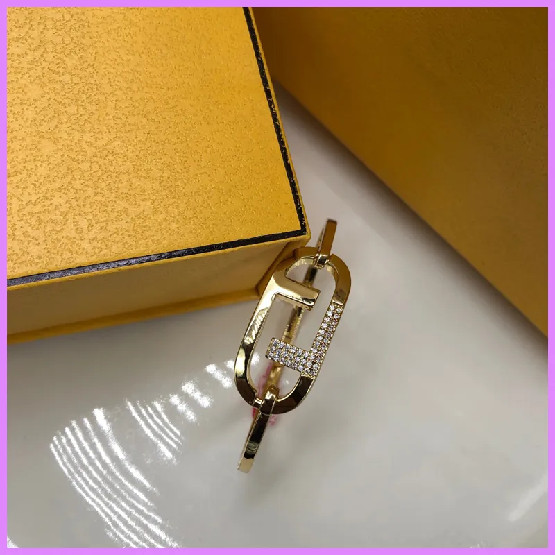 Nieuwe gesp armband goud kleur vrouwen mode armbanden heren designer sieraden letters f armband dame outdoor hoge kwaliteit armbanden D222154F