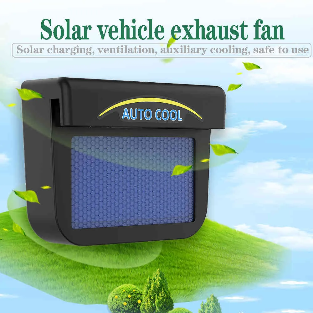 Sun Power Air Vent Cool Cooler Sistema de ventilação Radiador Exaustão Calor Auto Solar Janela do carro Ventiladores de resfriamento