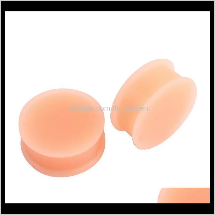 fleshcolor silicone ear tunnels plug solid ear piercing body jewelry 3-30mm available