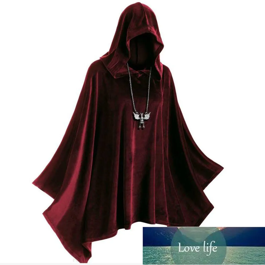 Jeu de rôle Halloween scène déguisement sorcières Vampires médiéval sorcière chapeau Cape coin Renaissance gothique Cosplay Costume