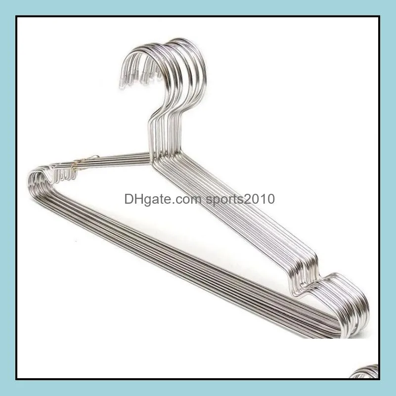 100pcs Stainless Steel Strong Metal Wire Hangers Coat Clothes Hangers 50cm Houseware Drying Clothes Organizer LX1893