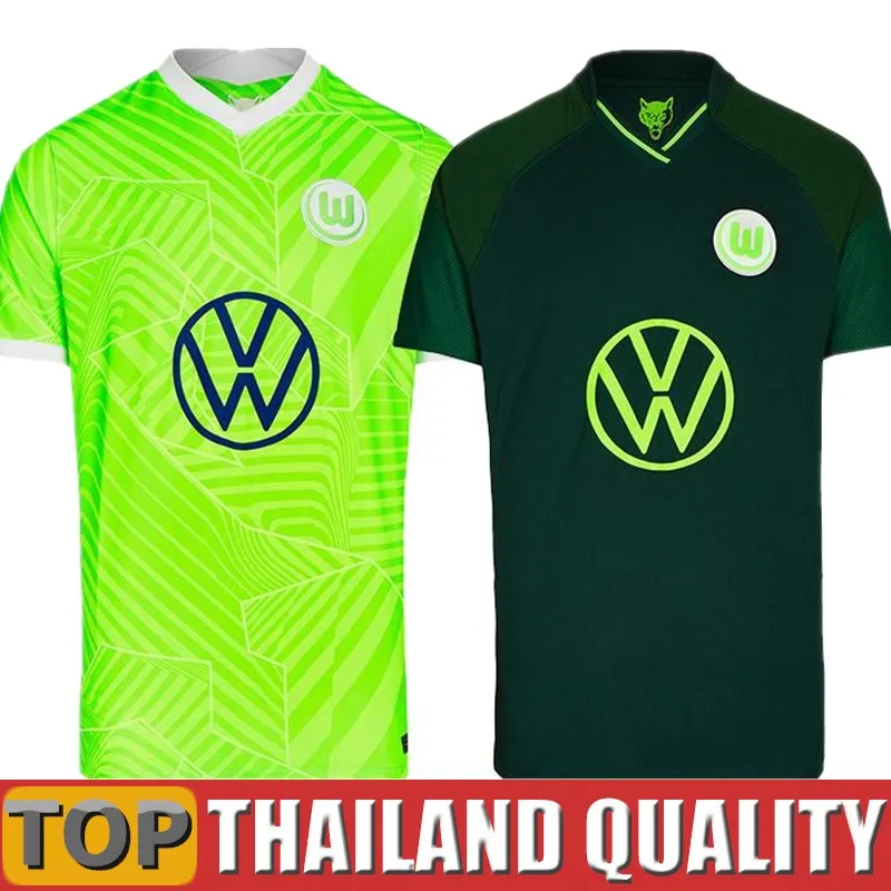 21 22 VFL Wolfsburg Weghorst Arnold Soccer Jerseys 2021 2022 Malli Brekalo Voetbal Shirt Set Mehmedi Roussillon Xaver Men Kids Kit Uniform