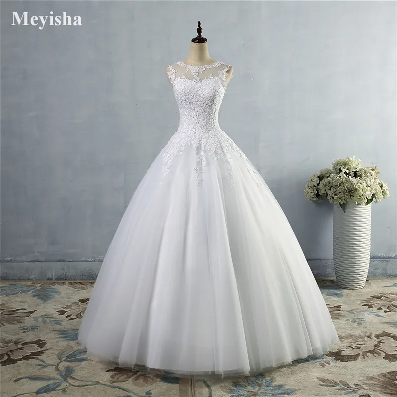 ZJ9036 2021 Vestido de noiva fofo de alta qualidade Tule Vestido de baile Vestidos de noiva tamanho 2-26W