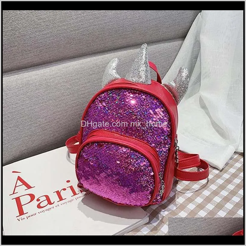 kids backpack children and girls unicorns color-changing sequins school bag personality backpacks children`s love gifts