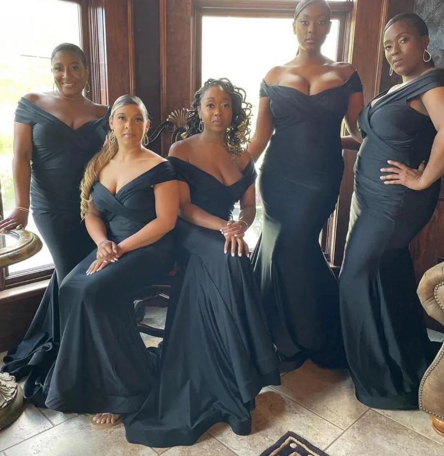 black maid of honor dresses