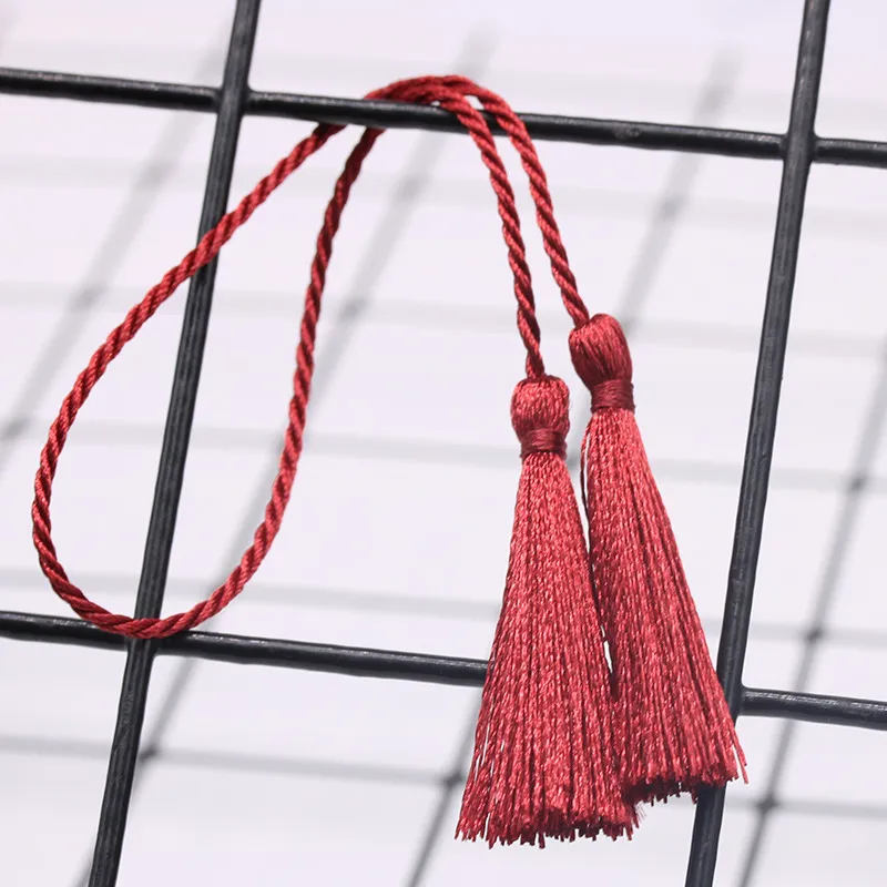 10pc Small Two Head Rope Tape Tassels Diy Pendant Jewelry Curtain Garments Decorative Accessories Handbag Pendant Craft Tassels