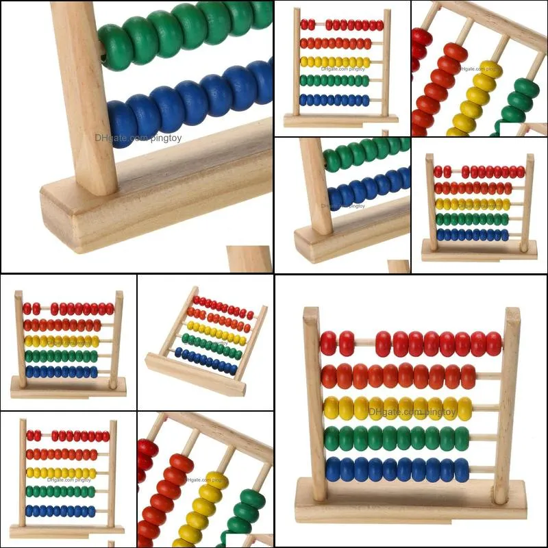 Baby Toy Wooden Abacus Colorful Small Numbers Counting Calculating Beads Kids Math Learning Early Educational Toy