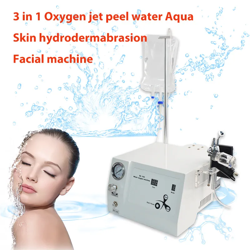 Haute qualité Portable Eau Oxygène Jet Peel Machine Facial Nettoyage En Profondeur Salon Utilisation Peeling Élimination De L'acné Peau Rajeunissant Beauté Machines