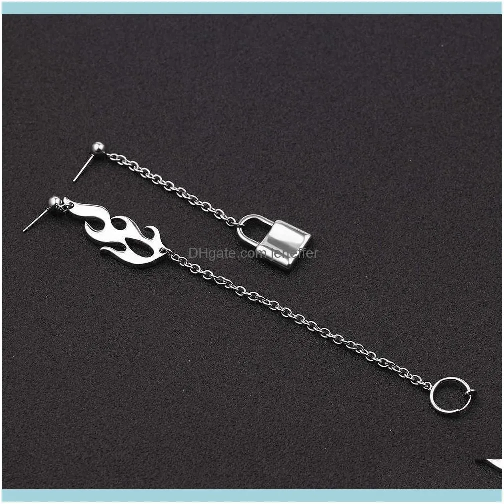 FactoryUF2Yalloy flame Fashion lock and jewelry, Earrings creative