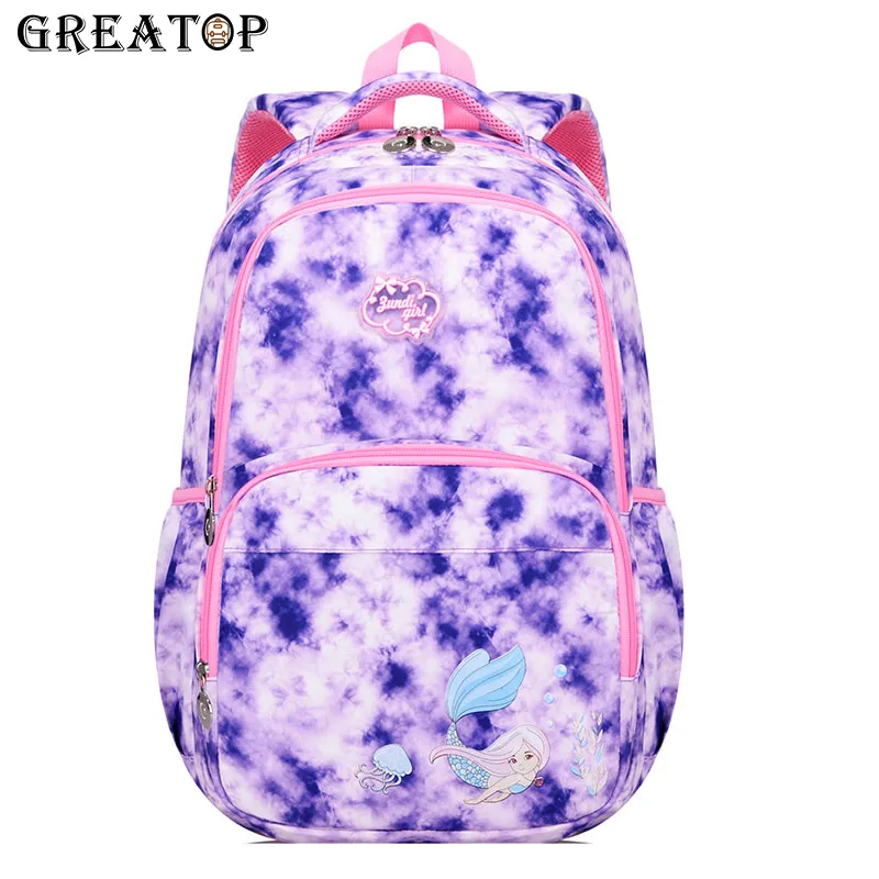 Backpack Waterproof unisex GREATOP Printing Girls School bags Cute Flowers Dream Kids Women Travel Kids Mochila