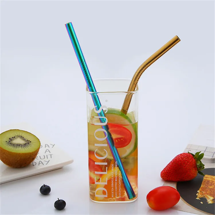 Reusable 8MM Stainless Steel Straw Drinking Straw Food Grade SSful Straw Wholesale Bar Drinking Tools