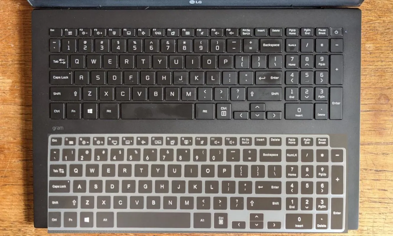 Okładki klawiatury dla LG Gram 17Z90n 17Z90P 2021 17Z95N 17 "Pokrywa silikonowa laptopa Protector skóry