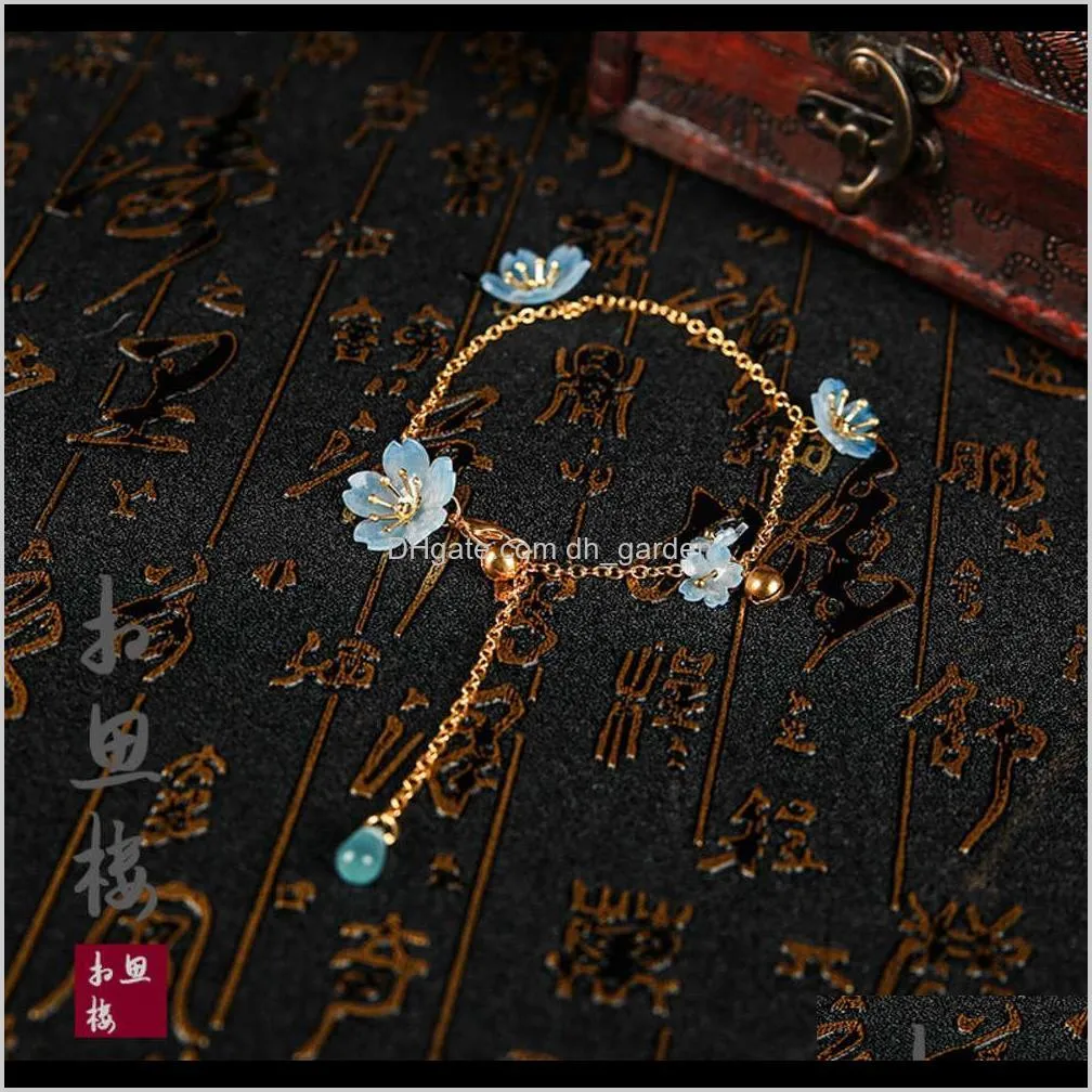 acacia house antique hanfu piece heat shrinkable cherry blossom bracelet lolita handmade