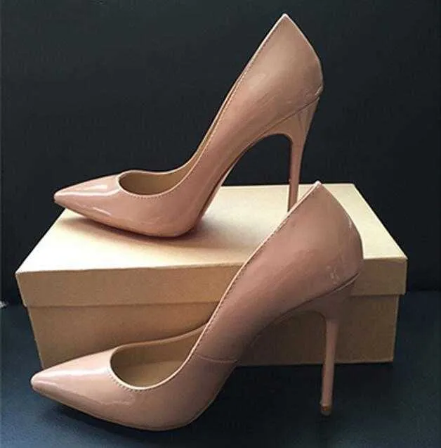 2021 женская обувь красные днище высокие каблуки сексуальные заостренные носки красная подошва 8 см 10 см 12 см насосы поставляются с пылезащитные сумки свадебные туфли