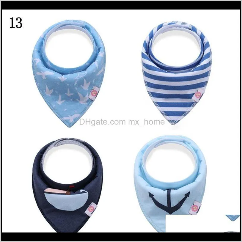 baby bibs 336 designs burp cloths waterproof triangle bibs newborn cartoon print baby bibs baby girls boys bandana infant saliva cloth