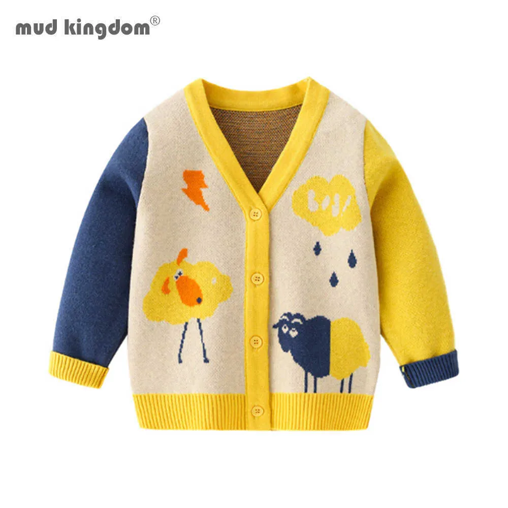 Mudkingdom Spring Autumn Knitted Cardigan Sweater Baby Children Clothing Boys Sweaters Kids Wear Clothes Winter 210615