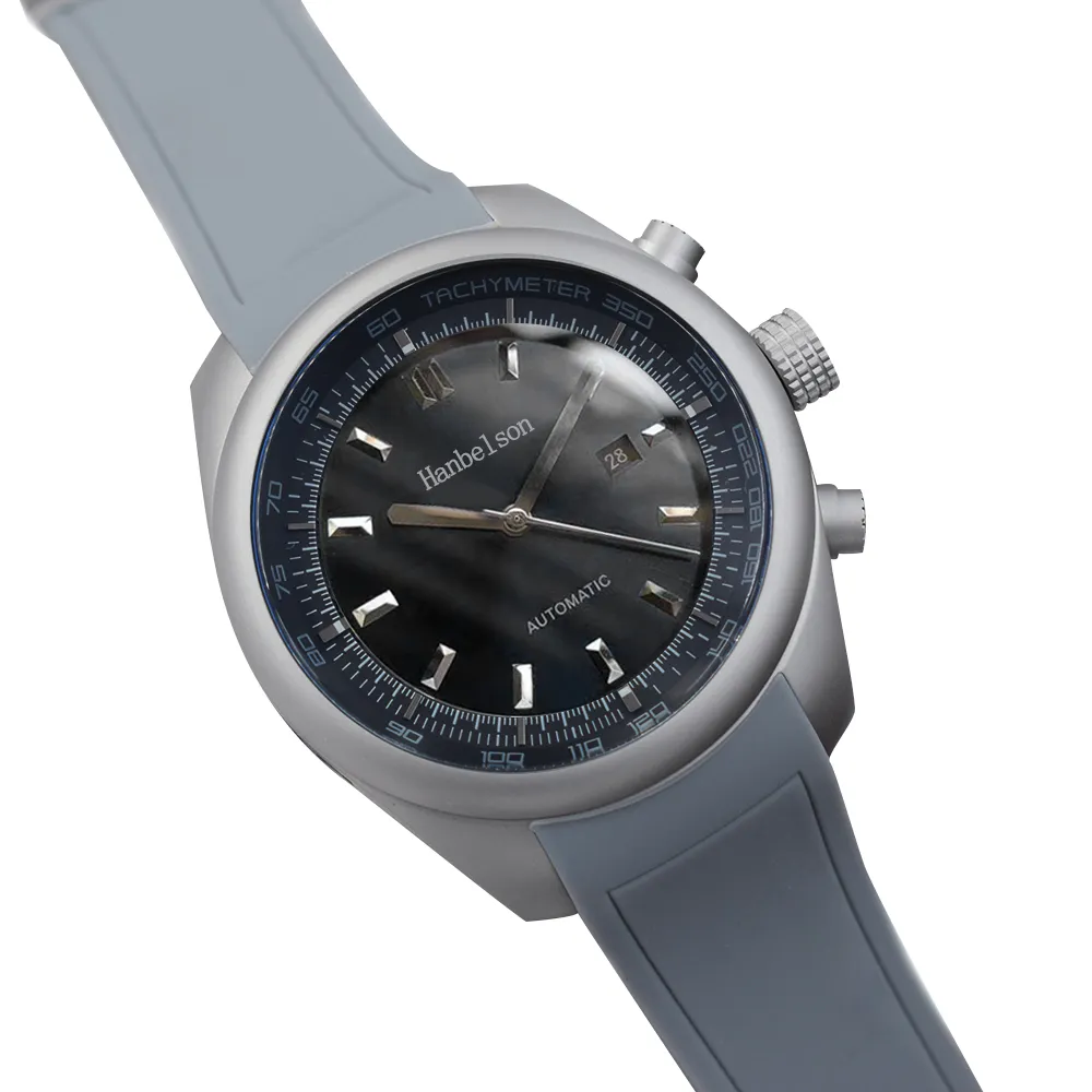 Orologio zegarki dla mężczyzn gumowy pasek sapphire crystal automatyczny 2813 zegary 8215 ruch 42mm montre homme