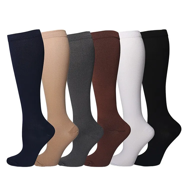 Compressão Meias Homens Mulheres Caminhadas Running Socks 15-25 MmHg varizes Marathon Sports Suporte Ankle Sock