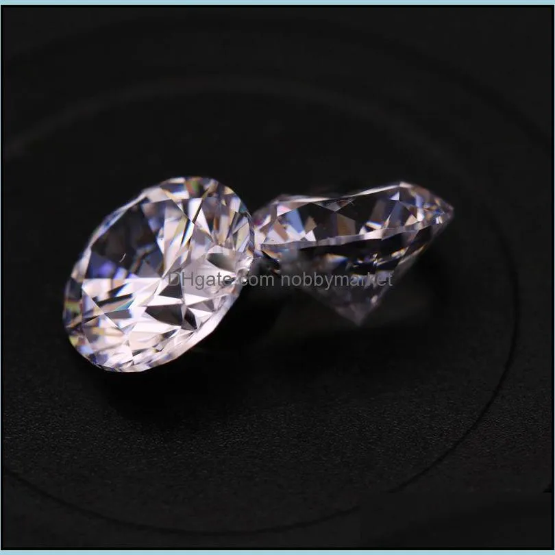 200psc/Lot High Quality 3A Clear Cubic Zirconia Synthetic Gems Loose Stone For Jewelry 5.25-8mm