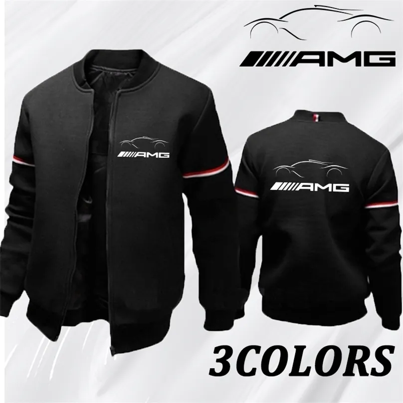 Marca de moda impresa est otoño color sólido cremallera abrigo ropa de hombre casual deportes béisbol calle chaqueta de invierno 220301