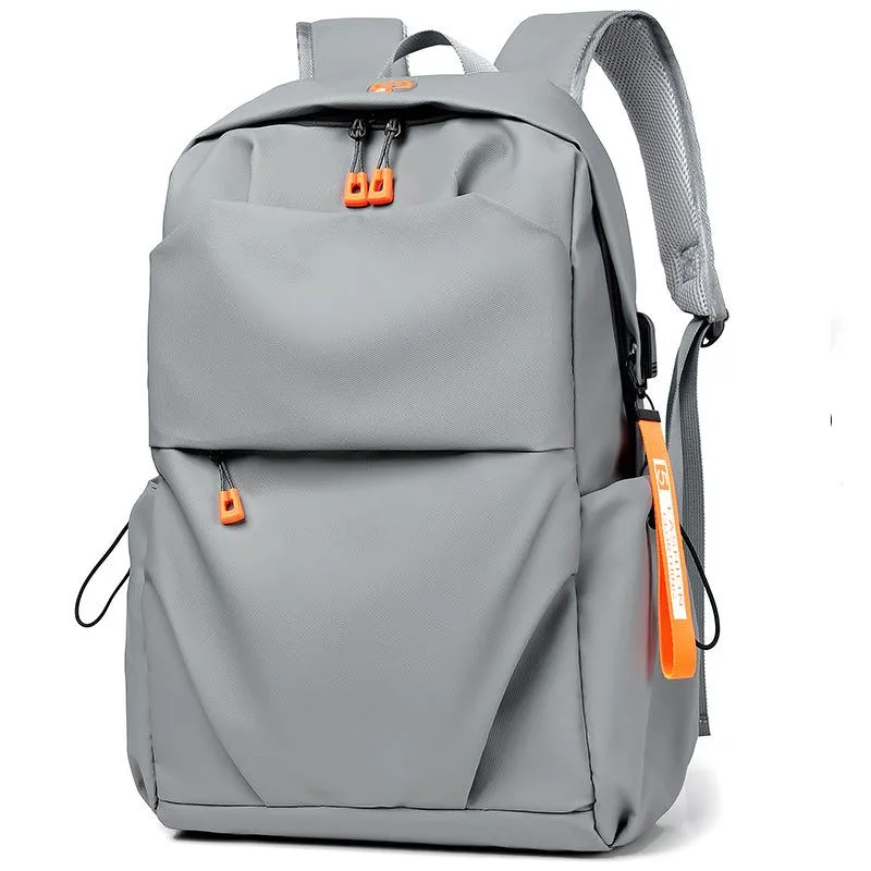 حقيبة الظهر الرجال ماء أكسفورد القماش حقيبة مدرسية USB شحن في سن المراهقة الأولاد 16 بوصة محمول السفر الكتف حزمة الظهر