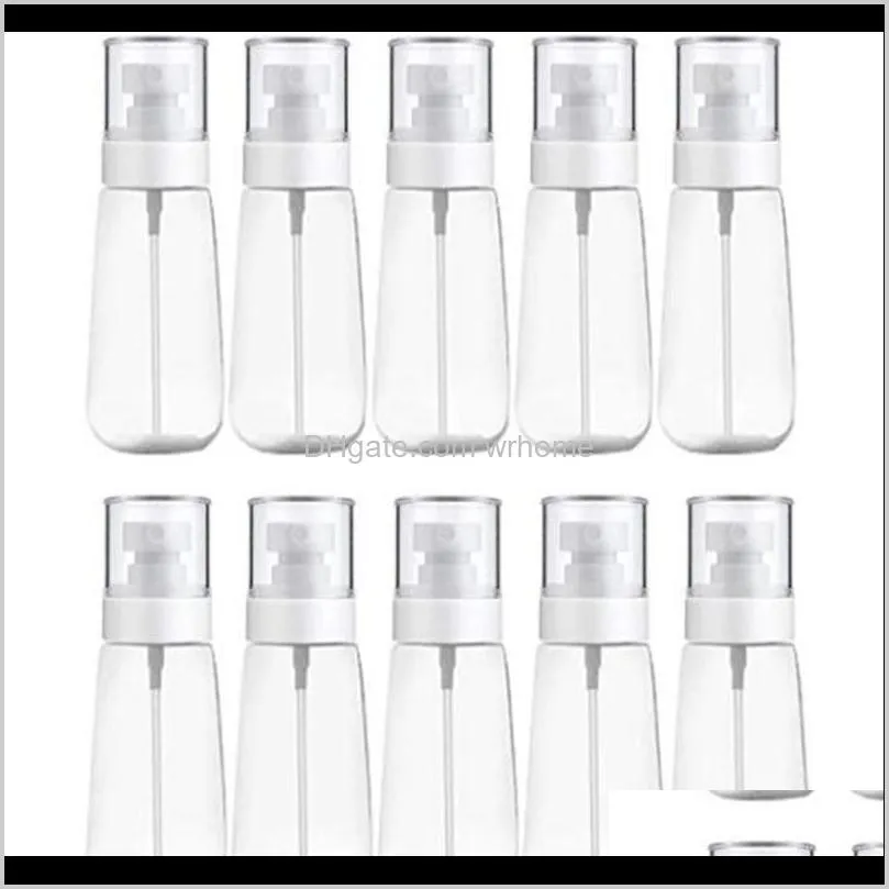 10 pcs portable refillable plastic fine mist perfume spray bottle transparent empty spray sprayer bottle, 100ml,transparent