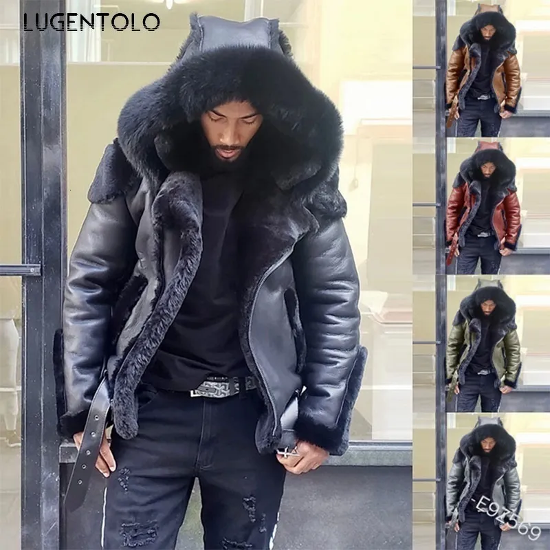 Veste simili cuir et fourrure outlet