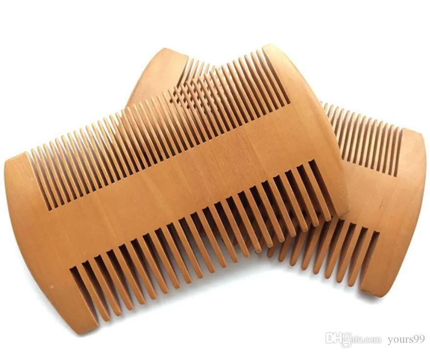 100pcs pettine per barba in legno doppi lati pettini in legno spessi super stretti Pente Madeira pidocchi strumento per peli di animali vendita a buon mercato 3x