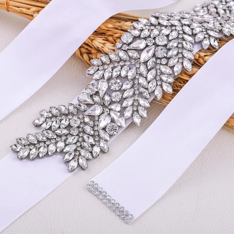 結婚式のサッシamorarsi s420ダイヤモンドベルトラインストーンブライダルサッシアクセサリープラスサイズの女性イブニングドレスベルト
