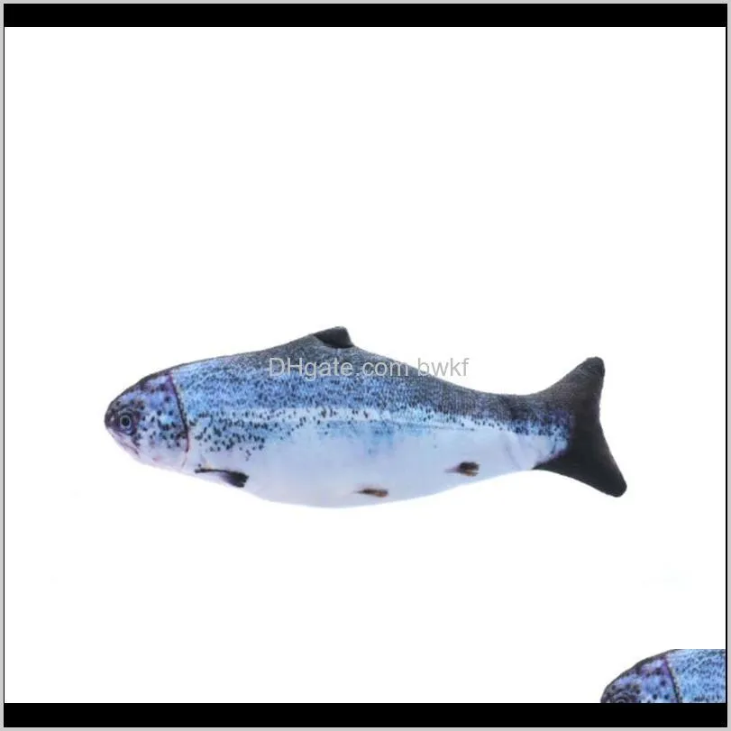 moving fish electric toy for cat usb  interactive cat chew bite toys catnip supplies kitten fish flop cat wagging toy 201217