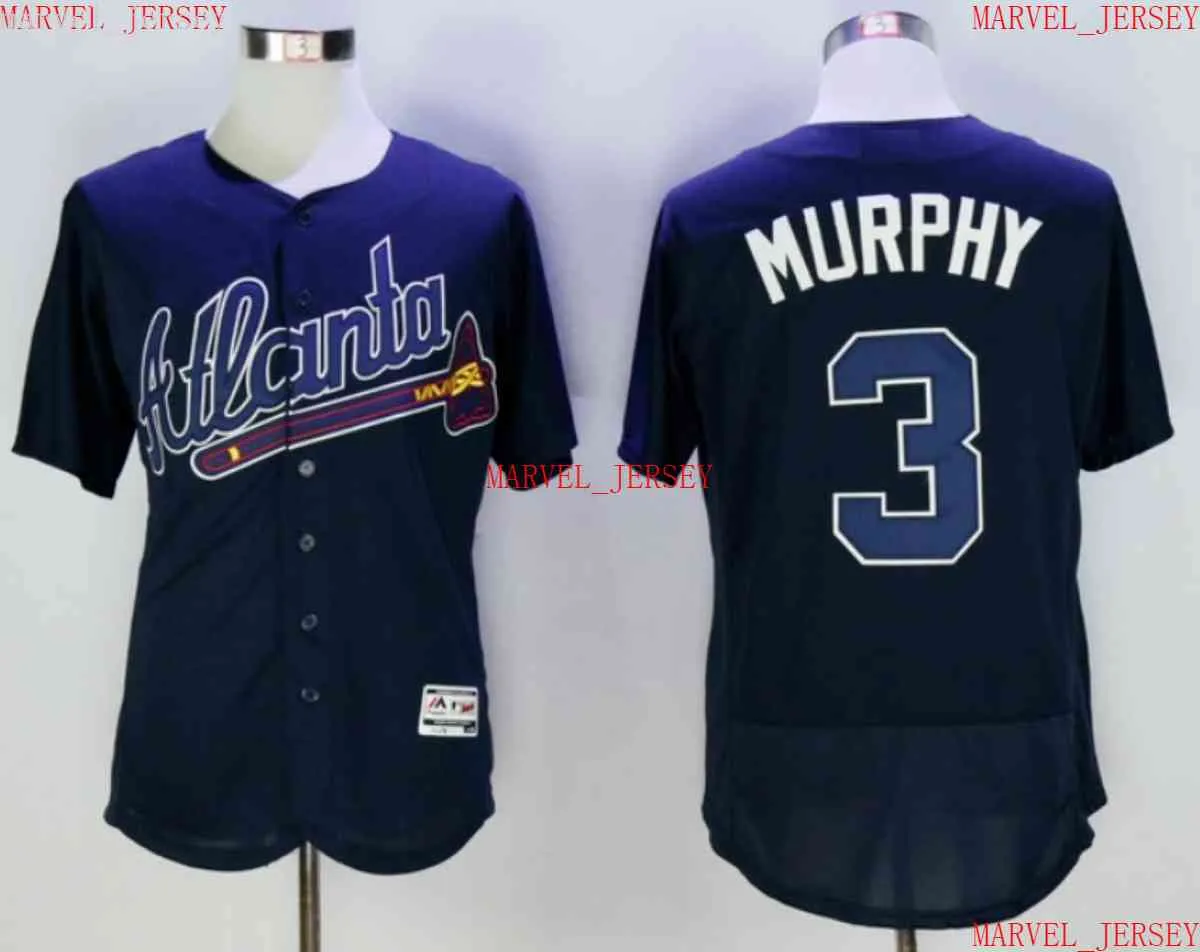 Män kvinnor ungdom dale murphy baseball tröjor syade anpassa valfritt namn nummer jersey xs-5xl