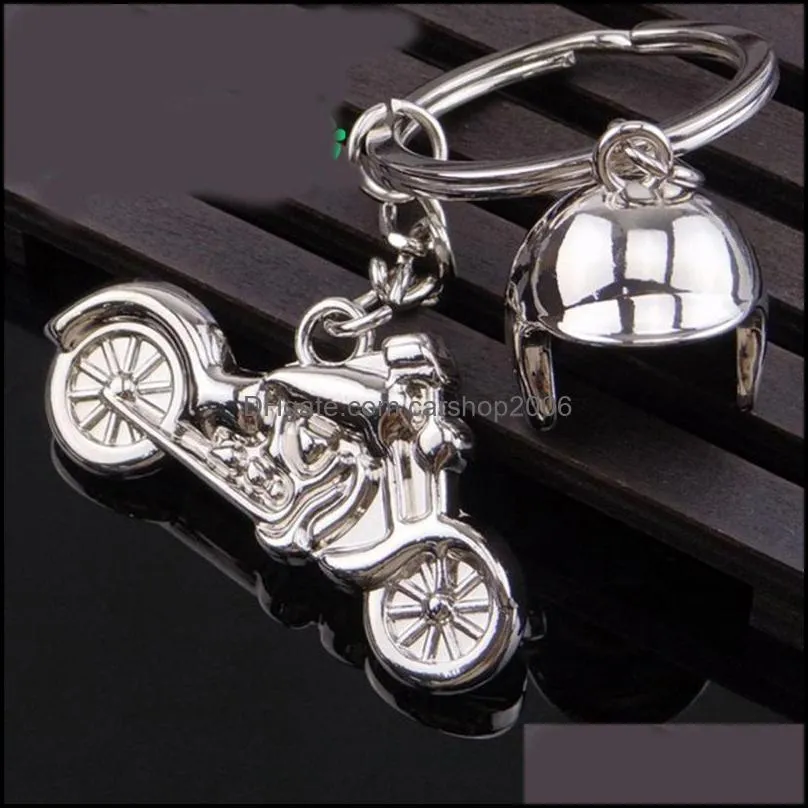 Motorcycle Key Chain Fashion Helmet Keychain Metal Keyring Creative Key Ring Personality Keychain Novelty Keychain Gift Wholesale DBC