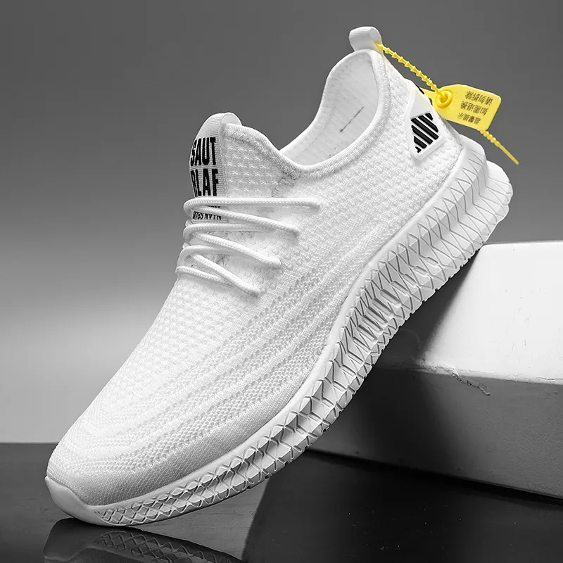 Designad 2020 män casual skor andas mesh sneakers bekväm promenad skor manlig löpande sport skor wienjee sommar newf6 svart vit