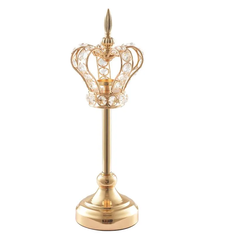 Держатели свечи Nordic Creative Retro Gold Candlestick Wedding Centrepectes для столов Металлические годовщины подарки пара A