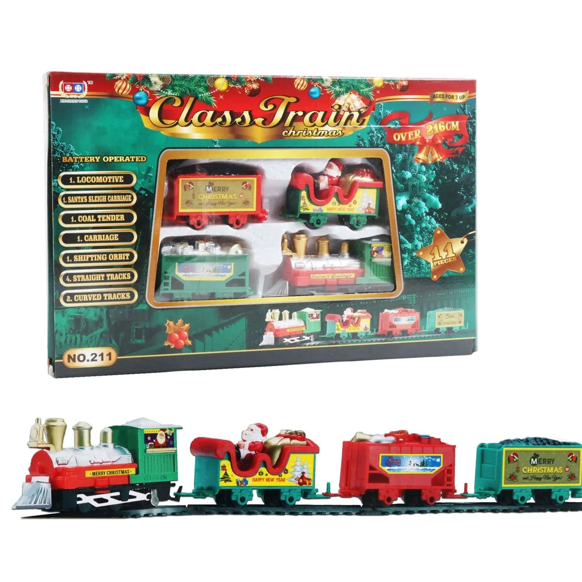 Mini Electric ABS DIY Montering Realistisk Front Rail Train Track Spela Rolig Modell leksak för barn Julfödelsedagspresent