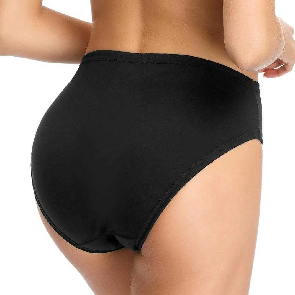 Plus Size Soft Cotton High Waisted Cheeky Panties For Women Love 3