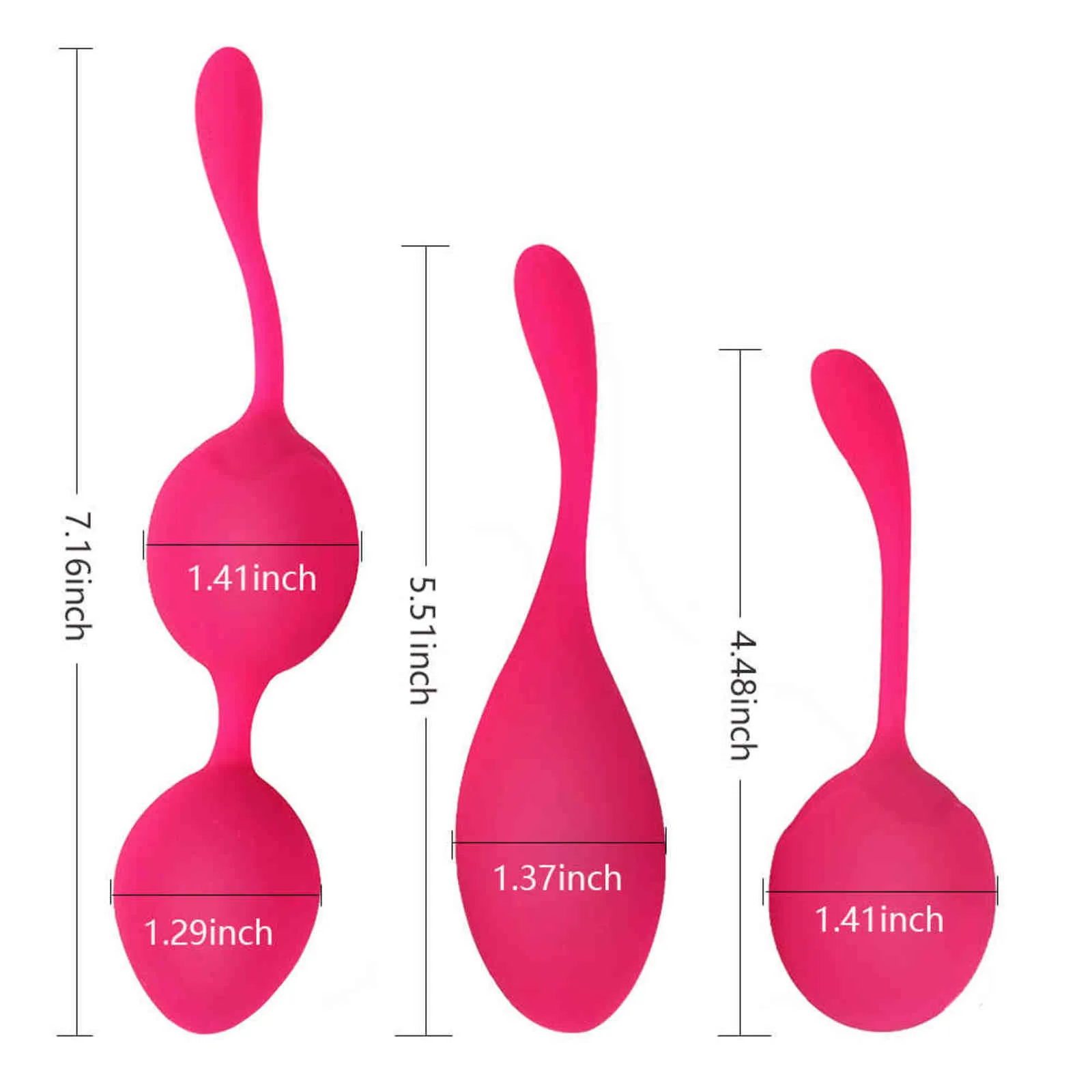 NXY Eggs Women Silicone Kegel Balls Ben Wa Ball Vaginal Egg Massager Control Tighten Exercise Adult Trainer Se_voghion.com
