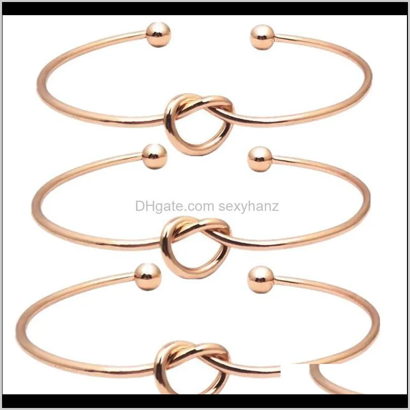 rose gold silver gold love knot bracelet bangle girl will you be my bridesmaid jewelry personality round pendant chain bracelets