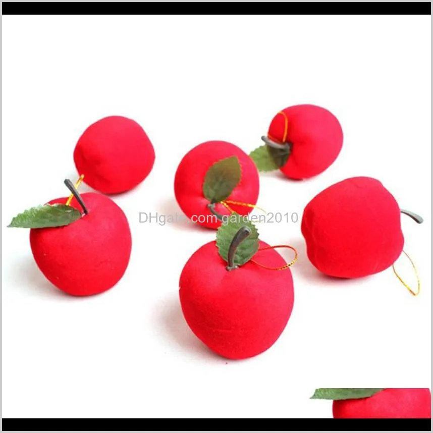 2017 chiristmas tree  decoration 12pcs/lot artifical small mini red apples decoration gift for christmas tree ornament hot sale