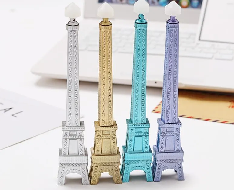 Creative Cute Tower Style Black Ink Gel Pens Office School Hotel Business Stationary Students Men Gift SN3311
